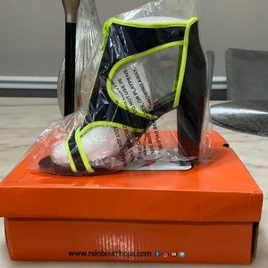 neoprene neon block heel